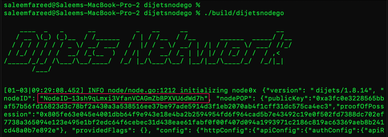Node ID Dijets Validators